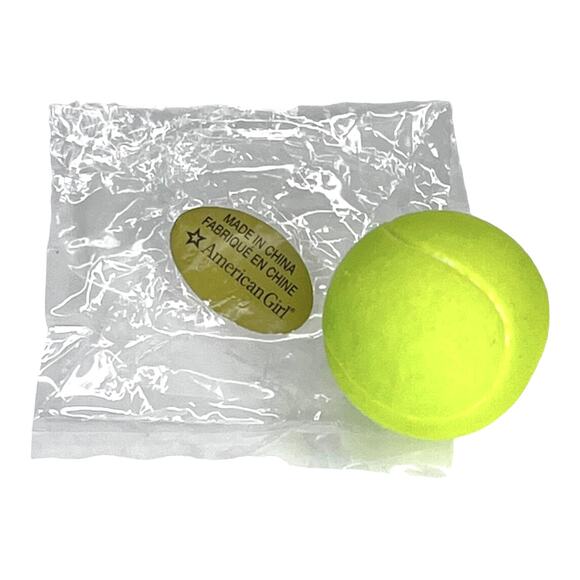 NEW American Girl Doll TENNIS BALL 1.5" Round Tennis Outfit Accessory Green Felt - Picture 3 of 4
